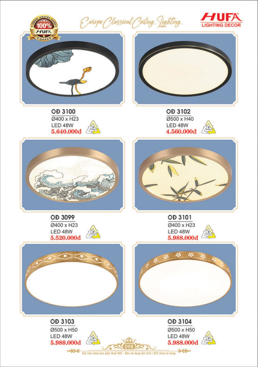 Bảng giá đèn trang trí HUFA